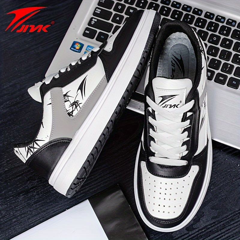 JNAK Bamboo Pattern Low Skate Shoes Lightweight Platform Sneakers