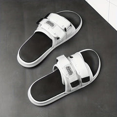 Men's Platform Slides Unisex Open Toe Slippers