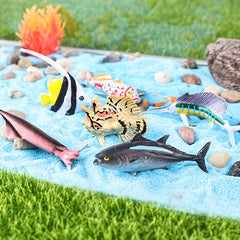 12pcs Deep Sea Fish Set Tropical Fish Set Marine Animal Models