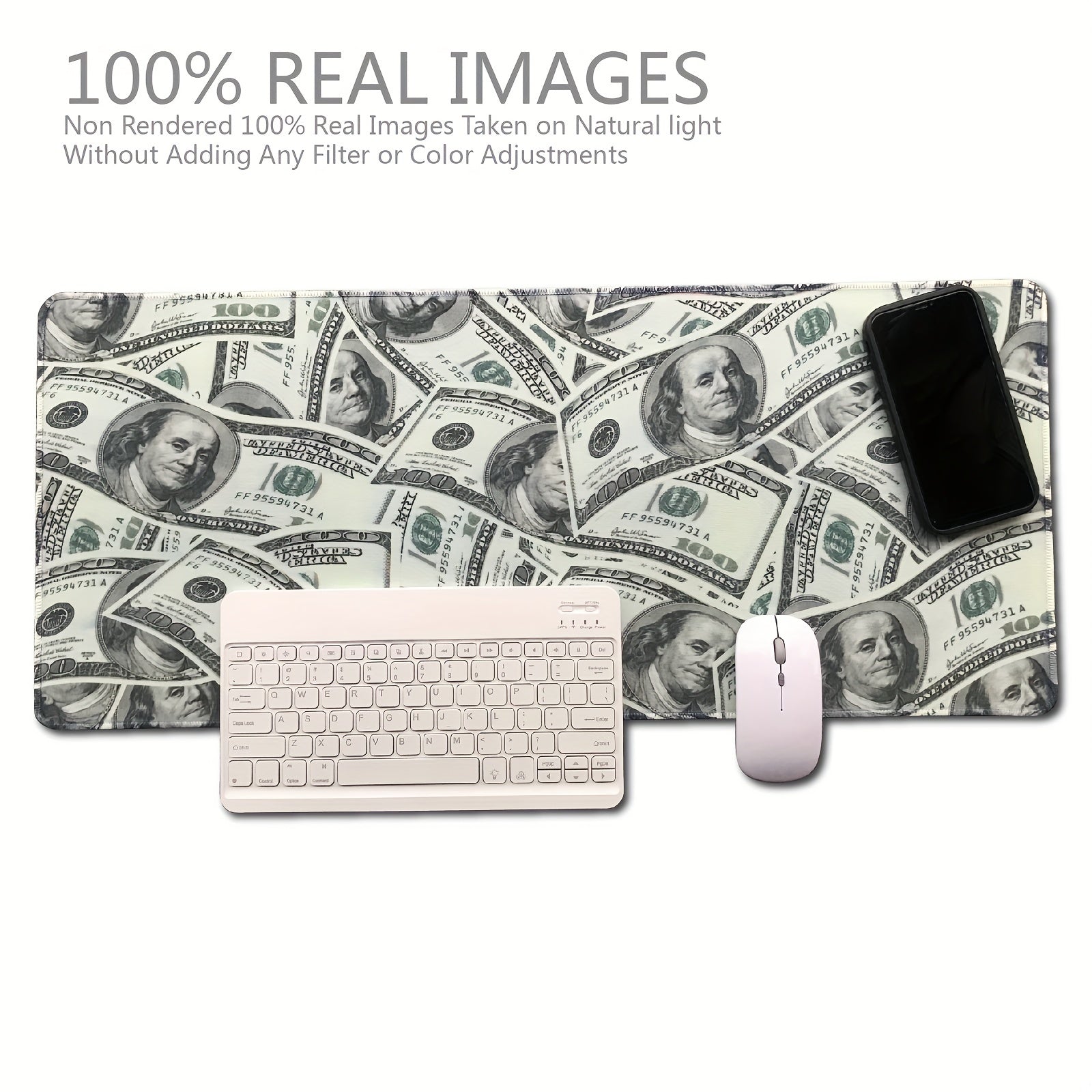 Large Mouse Pad Table Mat with Dollar Money Graphic