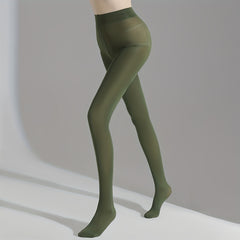 Solid Slim Tights High Waist Smooth Stretch Pantyhose