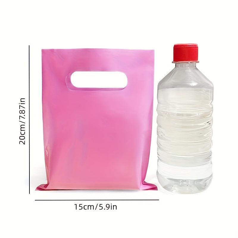 50pcs Plastic Party Gift Bags Colorful Party Favor Bags Bulk with Handles