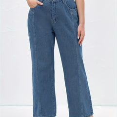 Women's Plus High Rise Wide Leg Jeans