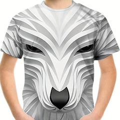 Boy's Fox Graphic T-shirt Casual Loose Tee Kid's Clothing For Summer
