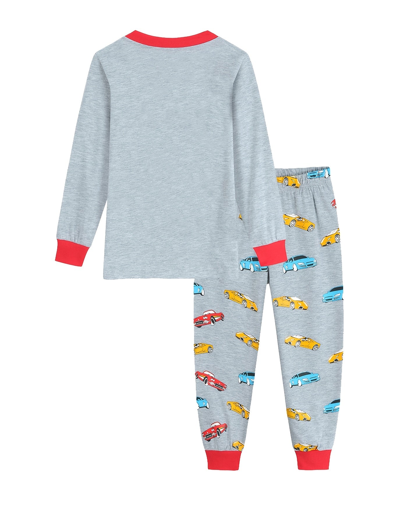 Boys 2pcs Tractor Print Pajamas Set