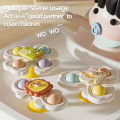 Kids Suction Cup Spinner Toy Educational Hand Eye Coordination Game
