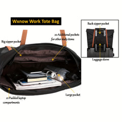1PC Women's Work Bag Nylon Shoulder Bag For 15.6" Laptop Storage