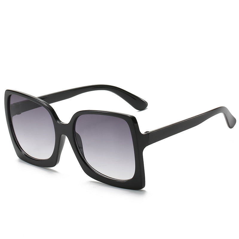Vintage Leopard Square Sunglasses Oversized Frame Eyeglasses
