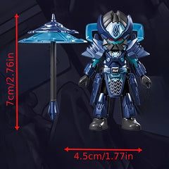 Mecha Warrior Splicing Statue with Weapons