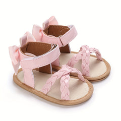 Bowknot Open Toe Baby Sandals Lightweight Anti Slip