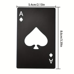 Poker Card Beer Bottle Opener Stainless Steel Halloween Party Supplies