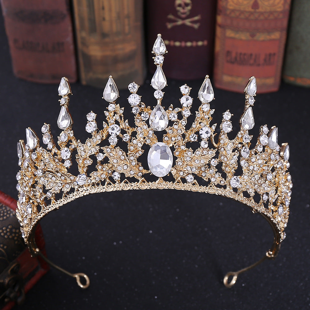 Vintage Rhinestone Crown Baroque Tiara Wedding Hair Accessories