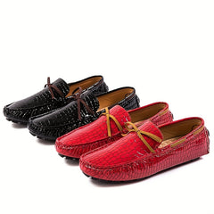 Men's Bowknot Loafer Shoes Comfy Slip On Moccasin Driving Shoes