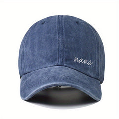 Mama Embroidery Baseball Cap Candy Washed Distressed Sun Hat Outdoor Sports Dad