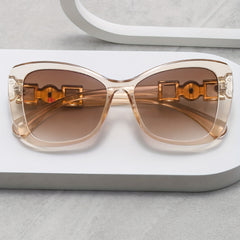 Cat Eye Sunglasses Clear Frame UV400 Sun Shades For Women