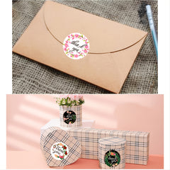 500 Thank You Sticker Roll 0.98in Small Round Circle Sticker