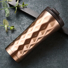 500ml Gradient Straw Water Cup Stainless Steel Bottle Outdoor Sports Fitness