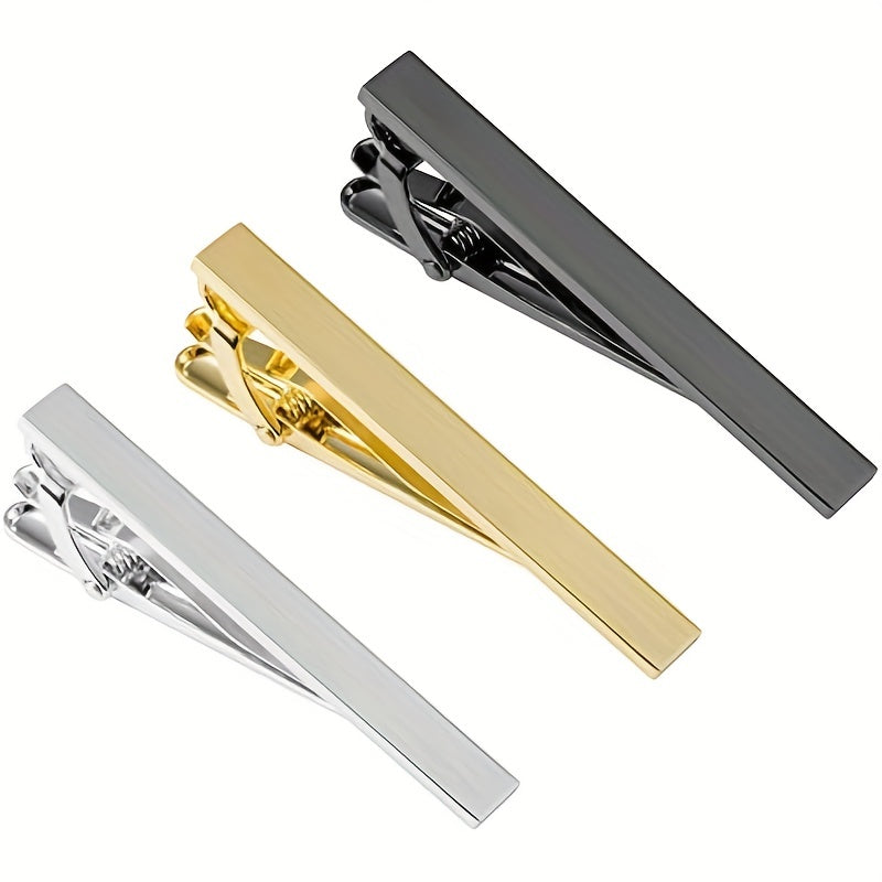 1pc Tie Clip Silver Golden Men's Accessories Tie Clip