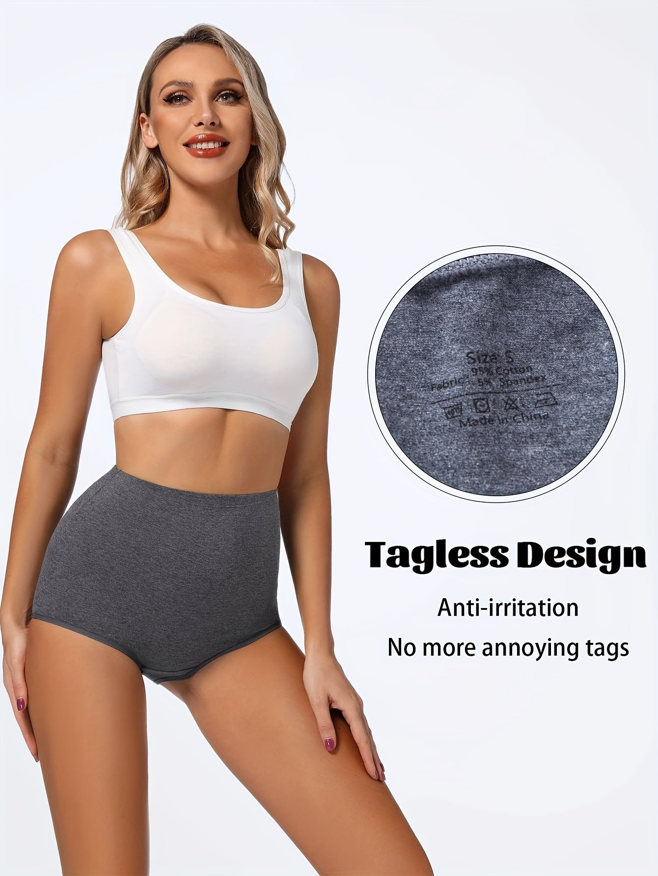 Women's Plus Seamless High Rise Comfort Briefs 4pcs Set