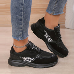 Leopard Print Running Shoes Lightweight Non-slip Sneakers