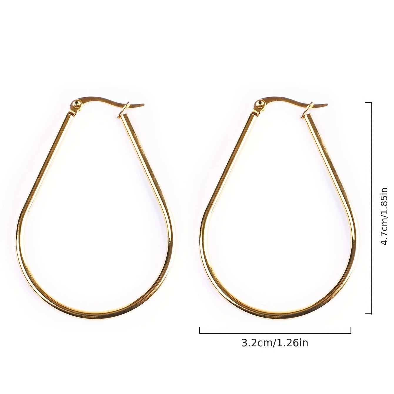 Glamorous 18k Plated Stainless Steel Earrings for Women and Girls