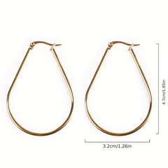 Glamorous 18k Plated Stainless Steel Earrings for Women and Girls