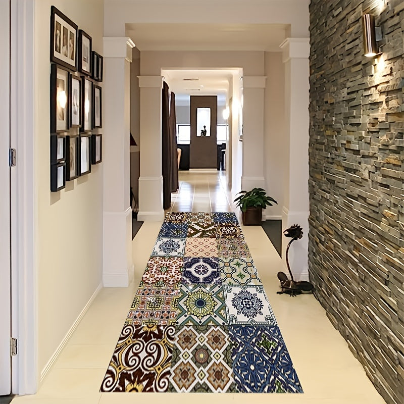Boho Abstract Runner Rug Soft Anti-Fouling Hallway Kitchen Mat
