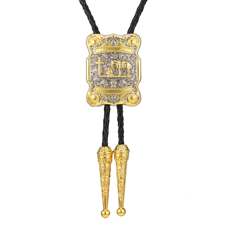 Youth Casual Metal Necktie Necklace Electroplating Tie