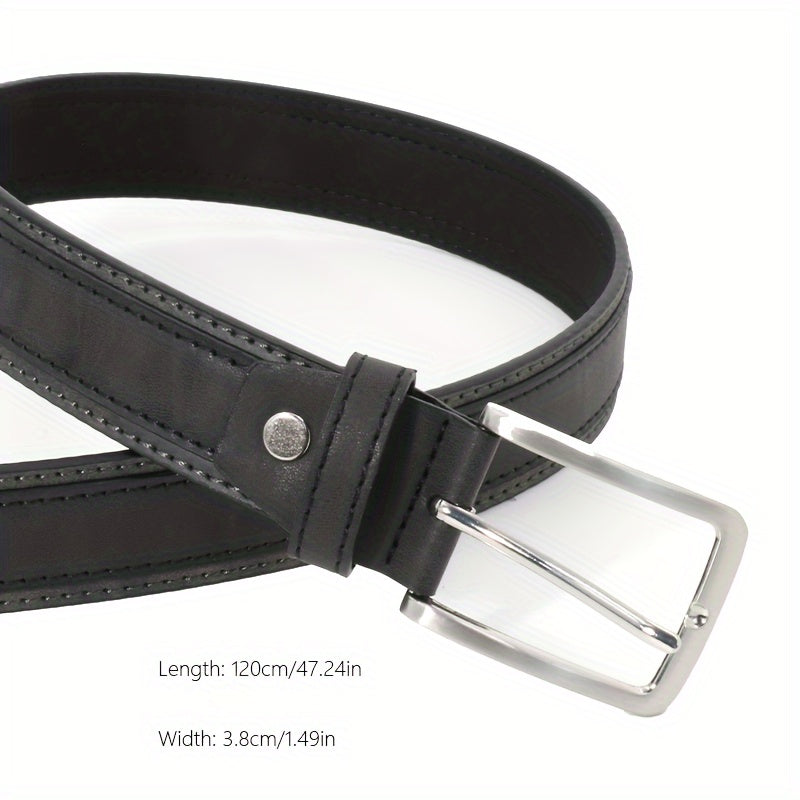 Men's PU Leather Pin Buckle Belt Casual Jeans Belt