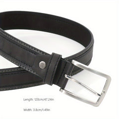Men's PU Leather Pin Buckle Belt Casual Jeans Belt