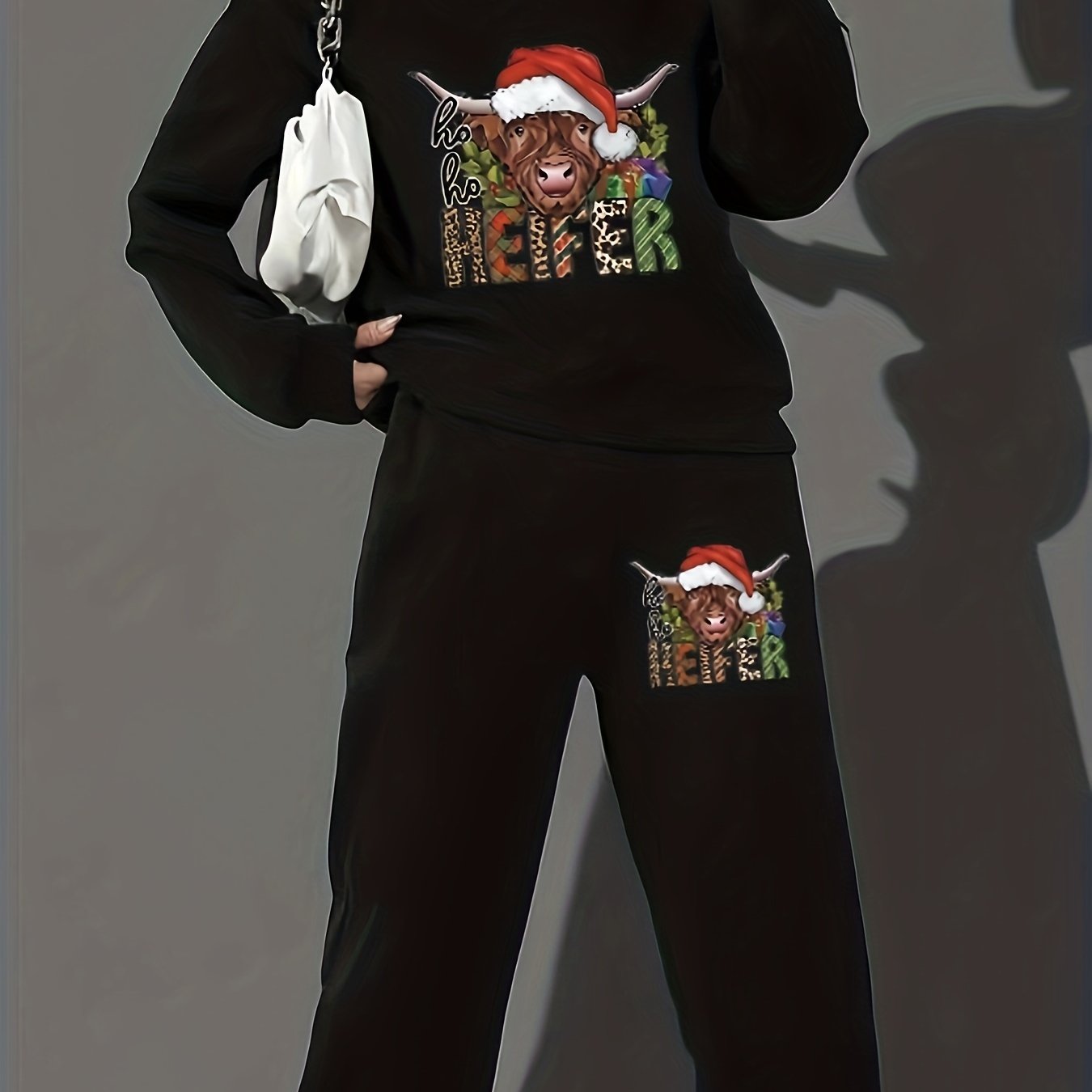 Women's 2 Piece Christmas Casual Outfit Set