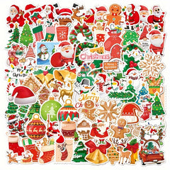 100 Christmas Stickers Holiday Gift Waterproof