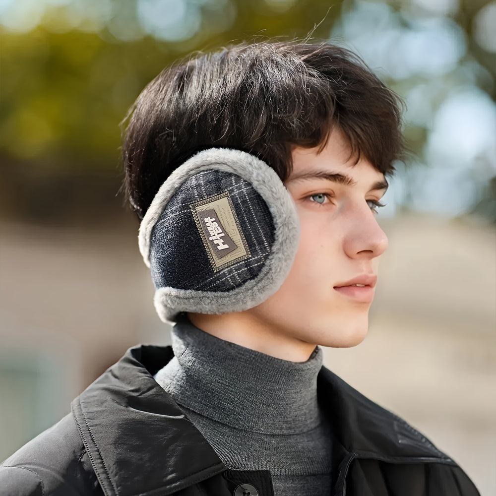 Men's Fleece Ear Warmers Winter Ear Muffs Boho Style Outdoor Ear Protection