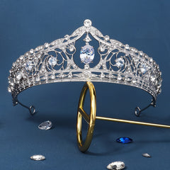 Wedding Bride Silver Crystal Tiara Crown Headband