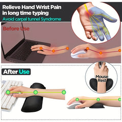 Gel Memory Foam Keyboards and Mouse Wrist Rests 2-Piece Set