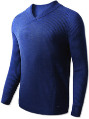 Retro Men's Shawl Collar Knitted Pullover Sweater