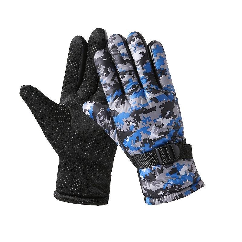 NAIYONG Camo Ski Gloves Windproof and Stylish for Autumn Winter