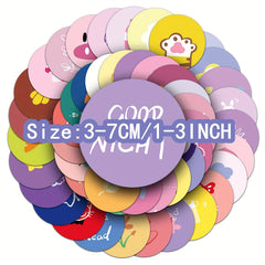 100pcs Small Round Graffiti Stickers - Laptop Helmets Water Cup Decals