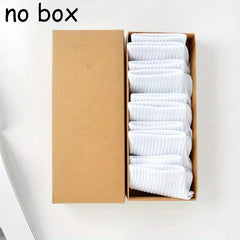 5 Pairs Teenage Cotton Blend Mid-Calf Crew Socks