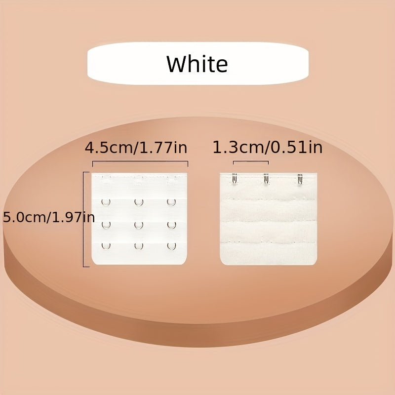6pcs Solid Bra Extenders Elastic Bra Band Women's Lingerie Accessories