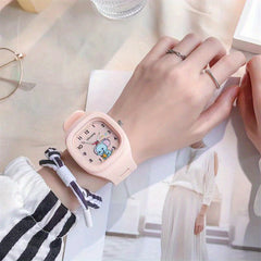 Square Watch School Student Waterproof Sports Pointer Quartz Watch
