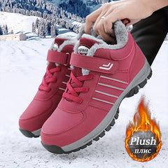 Plush Lined Thermal Snow Boots Non Slip Outdoor Winter Warm Hiking Shoes