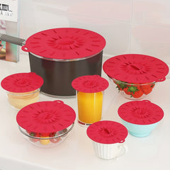 Silicone Suction Lids Heat Resistant Microwave Cover Airtight Food And Bowl Cove