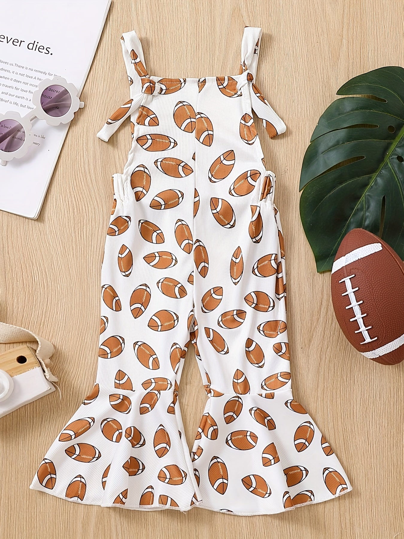 Baby Girls Rugby Graphic Print Overalls Clothes