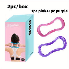 2 PCS Yoga Rings for Home or Gym Workout Strengthen Chest Thighs Arms