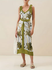 Chain & Coconut Tree Print Tankini Set