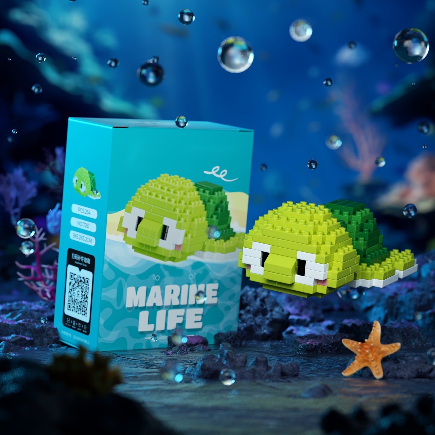 Marine Animal Building Blocks Set Educational Toy