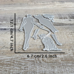 1pc Paris Lady Metal Cutting Dies Scrapbooking DIY Mold Craft Embossing Die Cuts