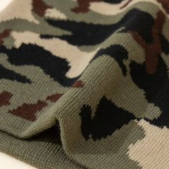 Y2K Gothic Camouflage Jacquard Wool Acrylic Knitted Hat Women Beanie