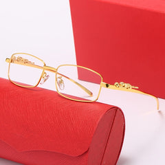 Leopard Metal Sunglasses Square Men Sun Glasses UV400 Eyeglasses